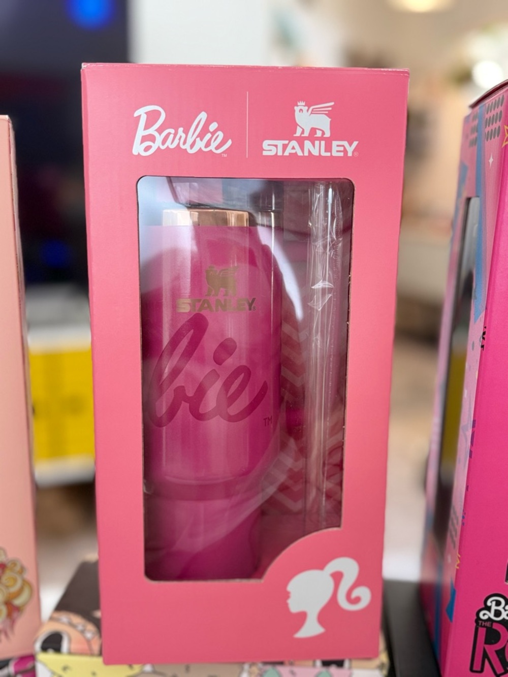 Stanley Barbie Pink Insulated Tumbler with Gold Accent